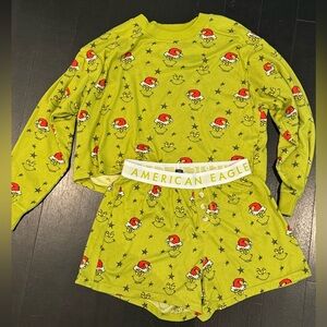 American Eagle Grinch Christmas pajamas